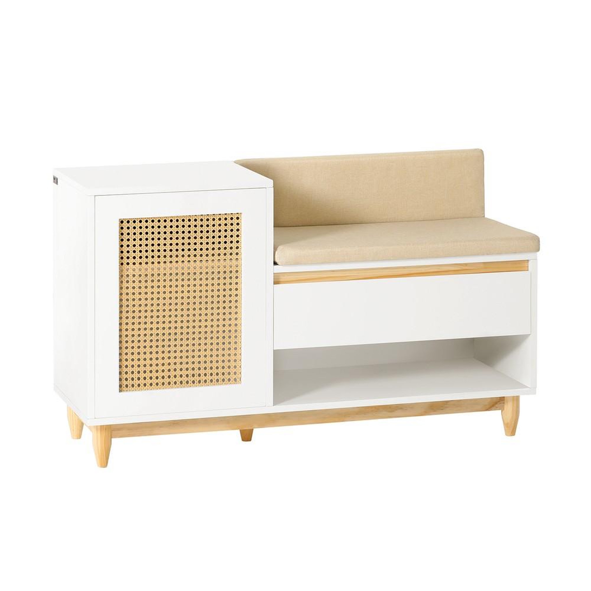 Voir la diapositive 1 : SOBUY SoBuy - Banc de Rangement à Chaussures avec Un Tiroir - Moderne - FSR128