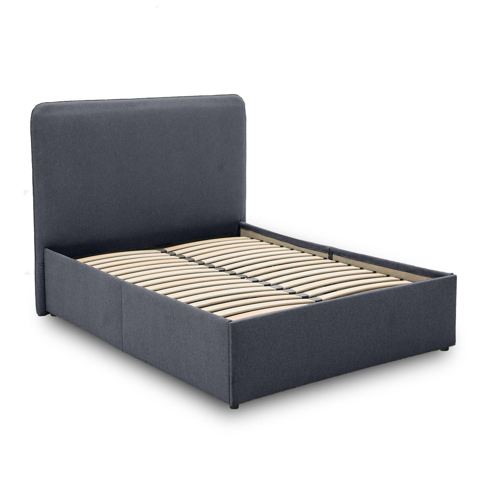 Voir la diapositive 6 : BEST MOBILIER Goyave - lit coffre - 140x190 - en tissu - sommier inclus