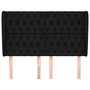 Voir la diapositive 3 : VIDAXL Tete de lit avec oreilles Noir 147x23x118/128 cm Tissu