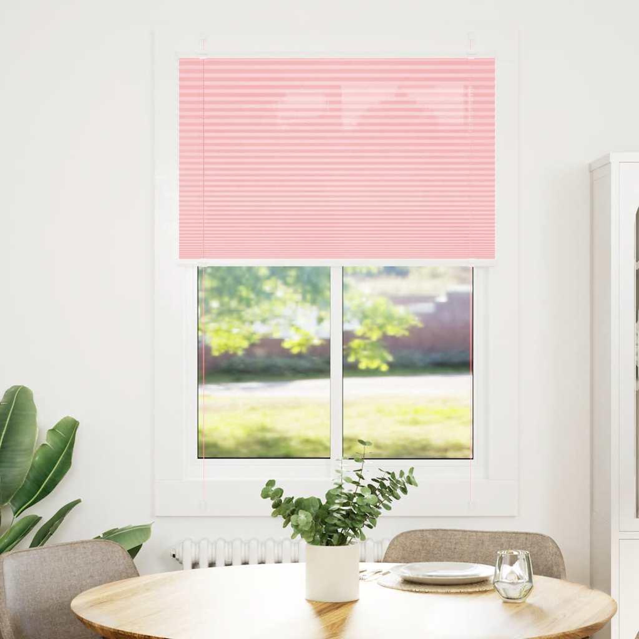 Voir la diapositive 2 : VIDAXL Store plisse rose 95x150 cm largeur du tissu 94,4 cm polyester