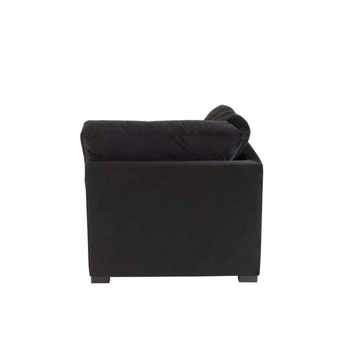 Paris Prix Fauteuil Design en Velours  Abosa  108cm Noir