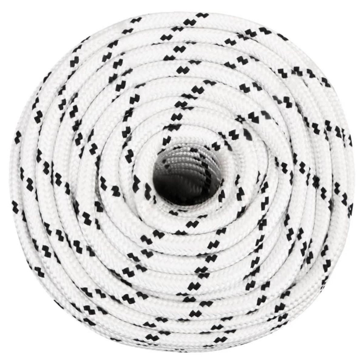 VIDAXL Corde de bateau tresse Blanc 14 mmx25 m Polyester