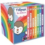 T'CHOUPI ET LES COULEURS. COFFRET EN 8 VOLUMES : VIVE LA FAMILLE ! ; SUR LE CHEMIN DE L'ECOLE ; DANS LA FORET ; JOUE A LA PLAGE ; JARDINAGE AVEC PAPA ; OBSERVE LES BALEINES ; APPRENTI SORCIER !, Courtin Thierry