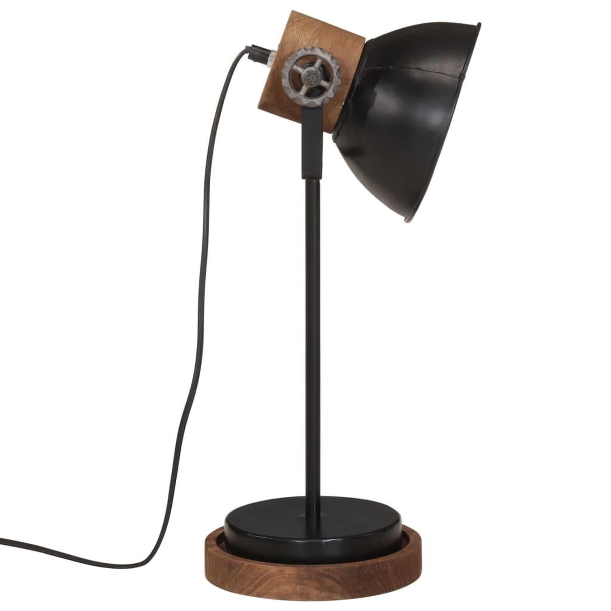 Voir la diapositive 4 : VIDAXL Lampe de bureau 25 W noir 17x17x50 cm E27