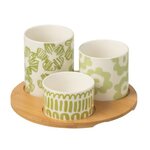 Paris Prix Service Apéritif 4 Pièces  Fiesta Sud  20 cm Vert