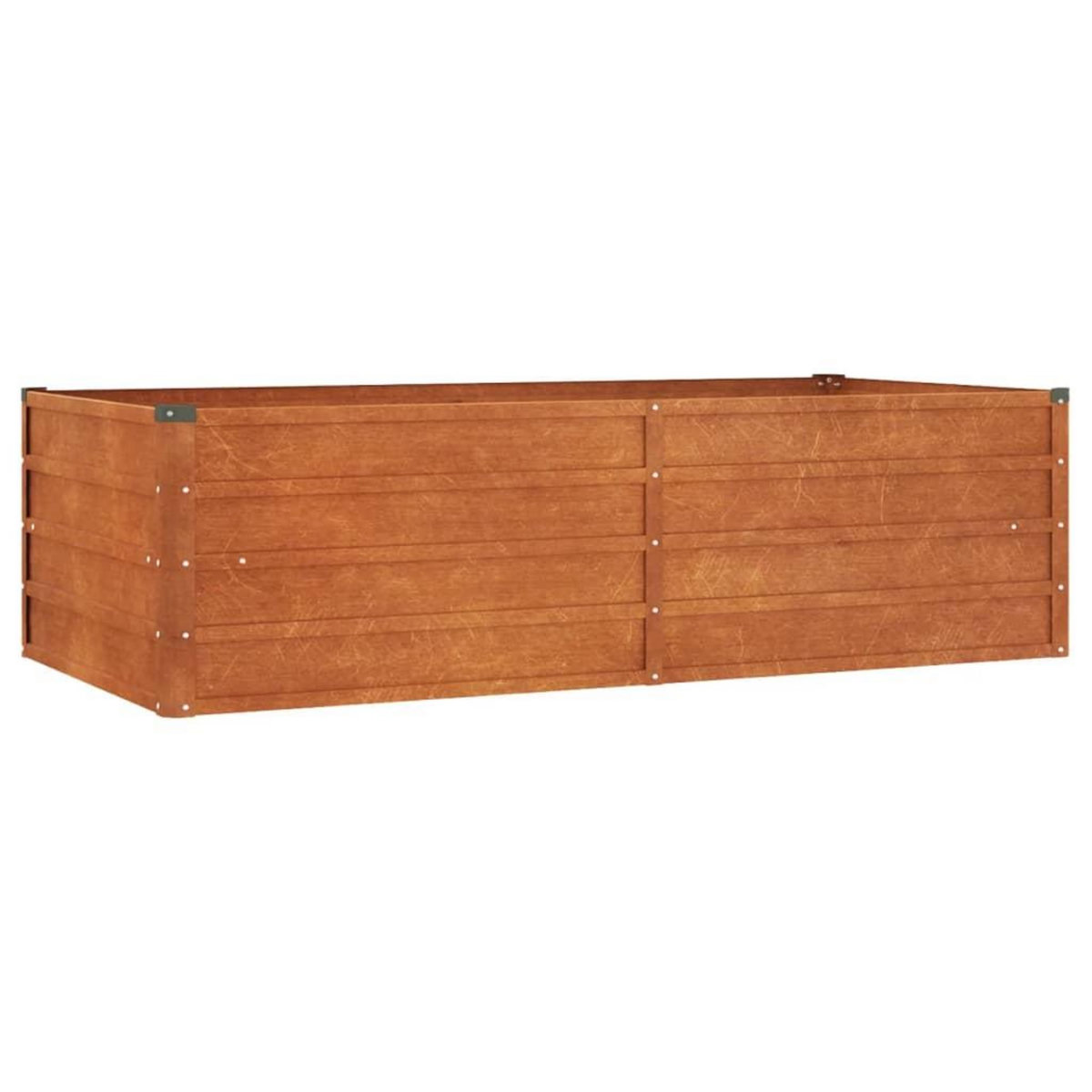 VIDAXL Lit sureleve de jardin rouille 160x80x45 cm acier corten