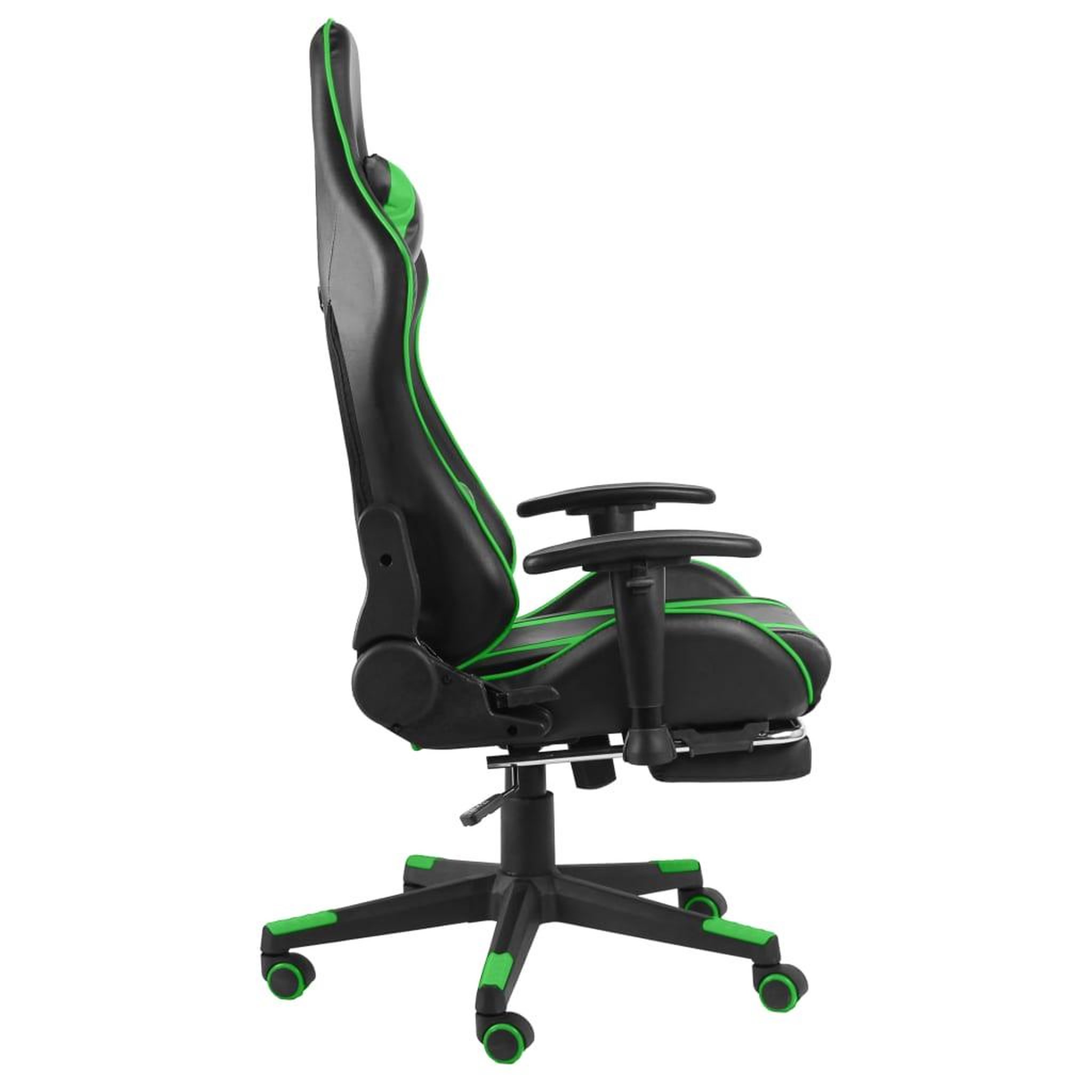 Voir la diapositive 3 : VIDAXL Chaise de jeu pivotante avec repose-pied Vert PVC