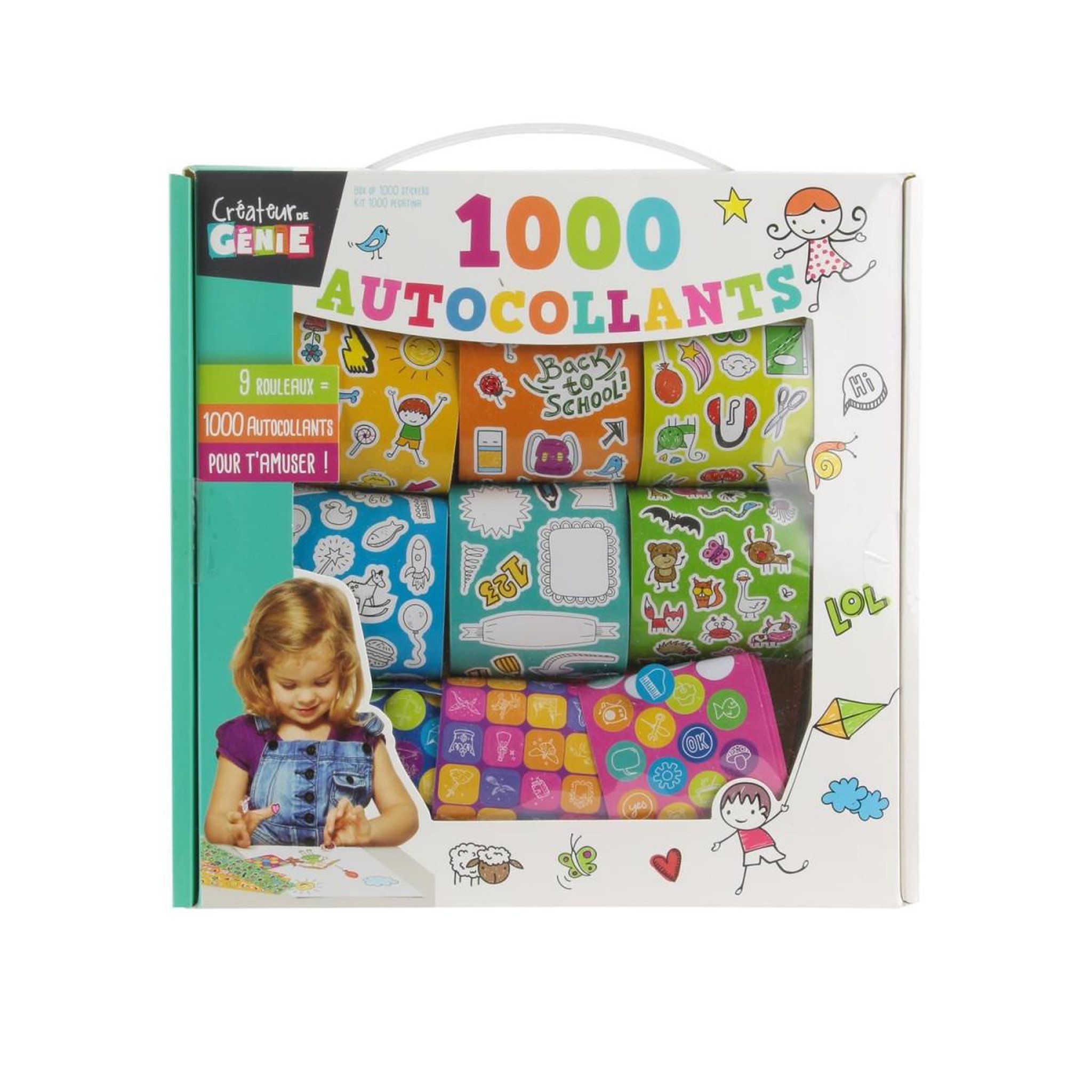 Voir la diapositive 3 : Jeux 2 momes Coffret 1000 autocollants  ludiq  5cm multicolore