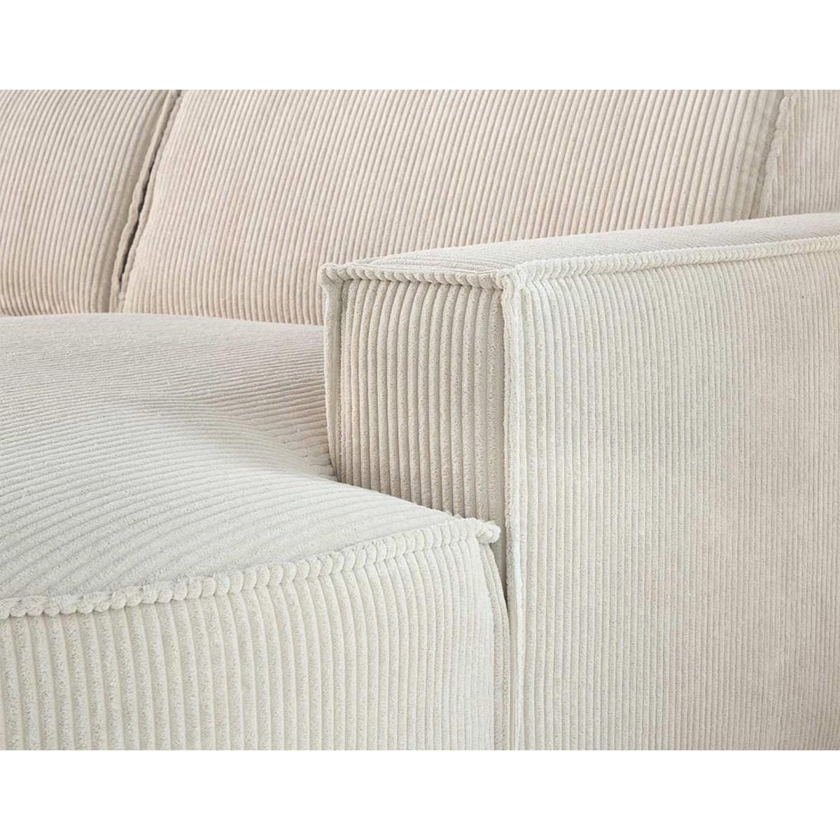 LISA DESIGN Spiaggia - canapé panoramique d'angle gauche - 7 places - en velours côtelé