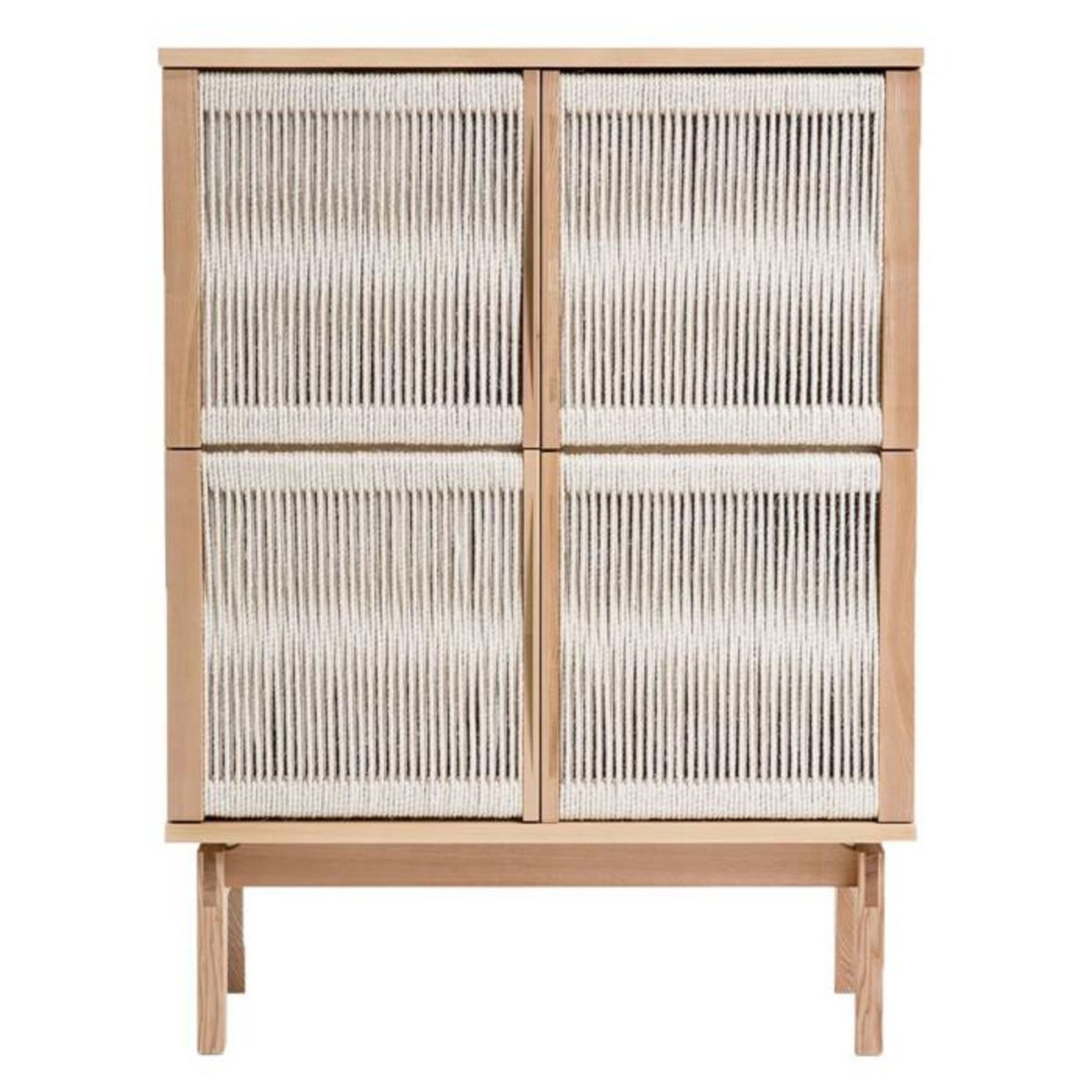 Paris Prix Vaisselier Design 4 Portes  Lilla  122cm Naturel