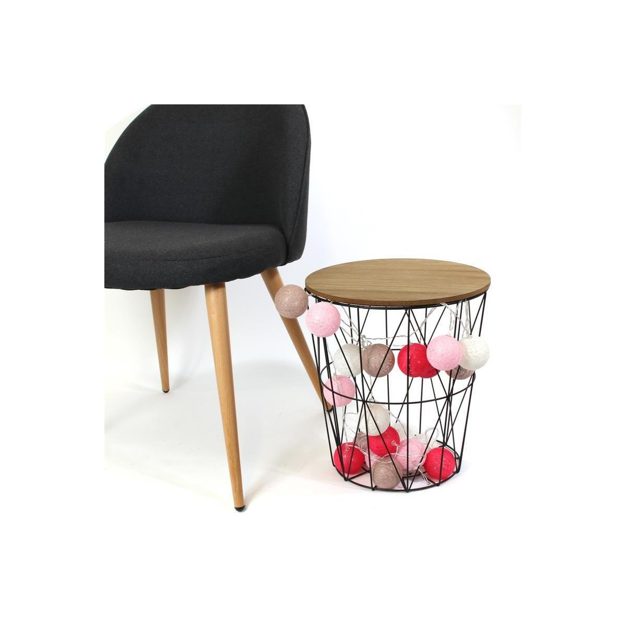 Voir la diapositive 3 : The Home Deco Factory Guirlande lumineuse à led  10 boules  175cm rose