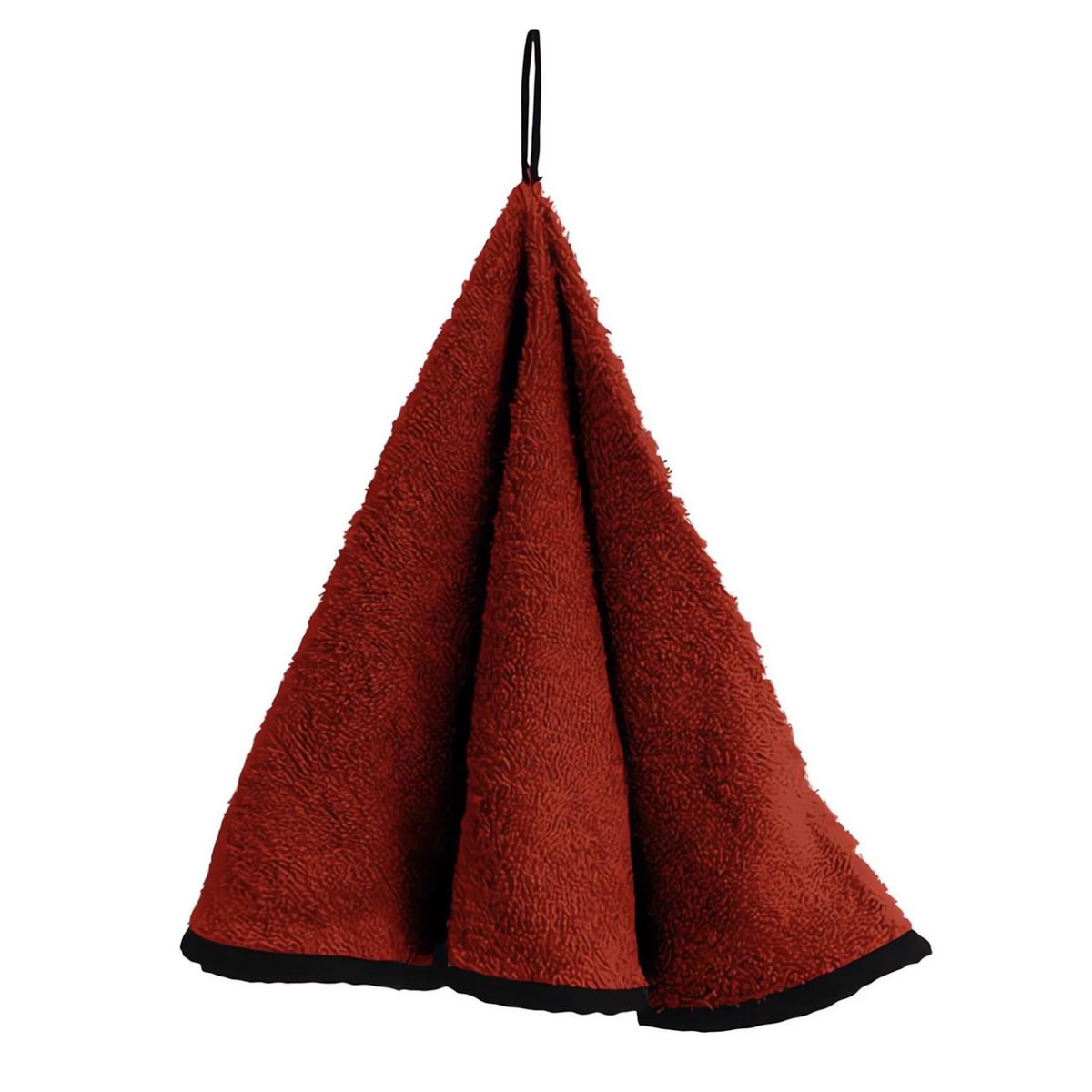 SOLEIL D'OCRE Torchon rond en coton EPONGE brique, par Soleil d'ocre