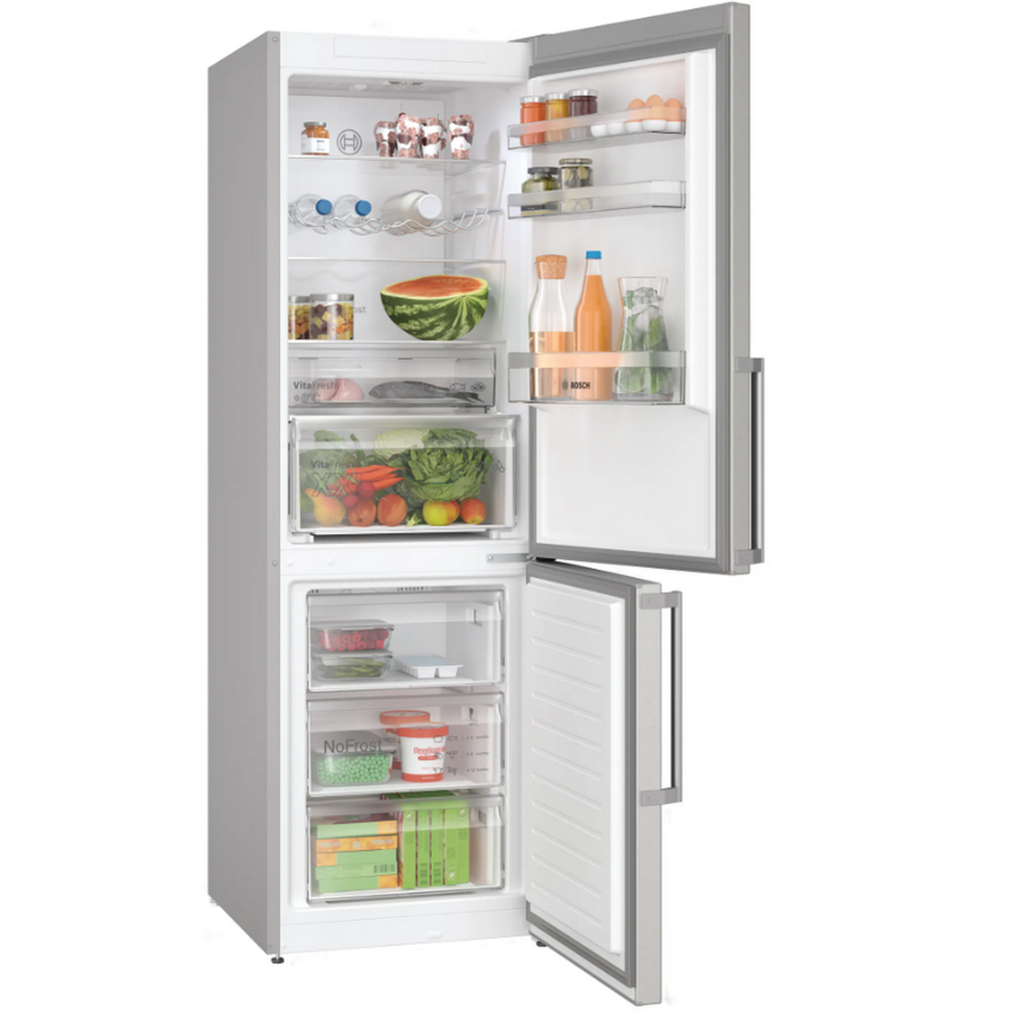 Voir la diapositive 4 : BOSCH Réfrigérateur combiné 60cm 321cm nofrost inox - KGN367ICT