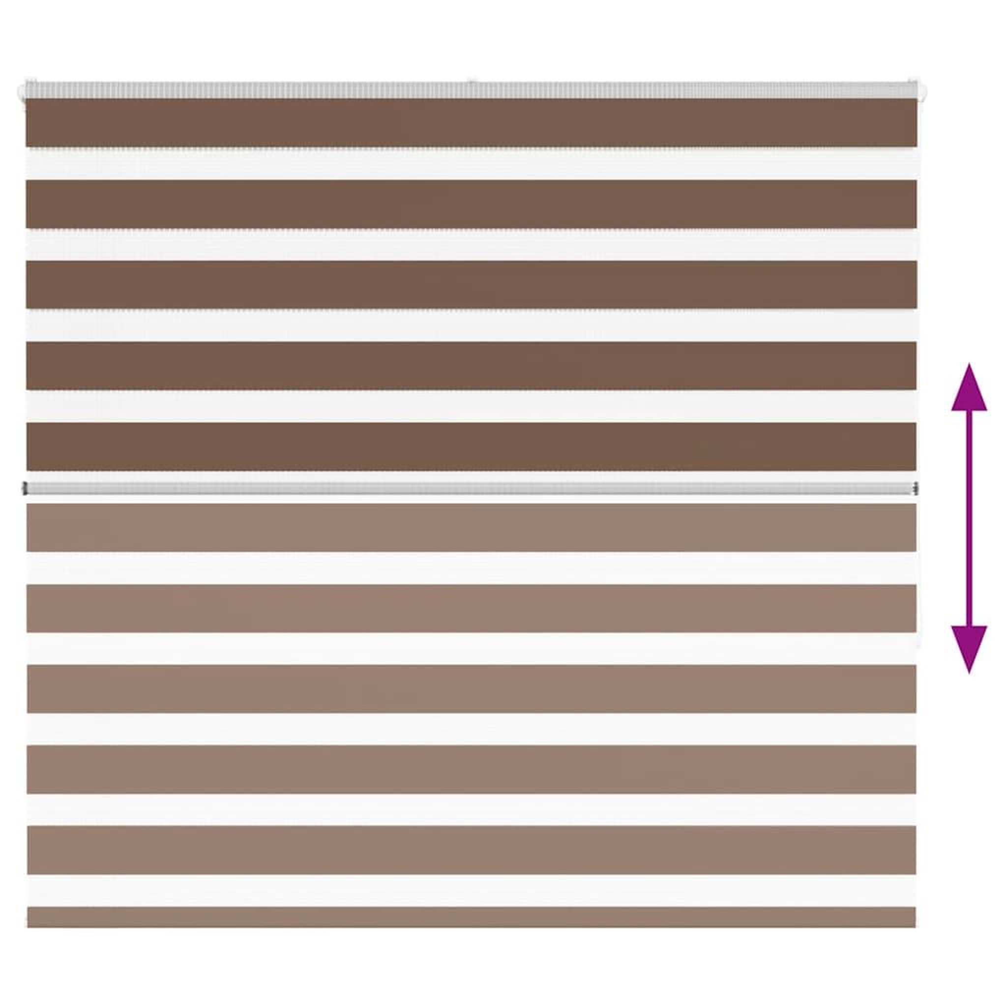 Voir la diapositive 5 : VIDAXL Store zebre marron 155x150cm largeur du tissu 150,9cm polyester
