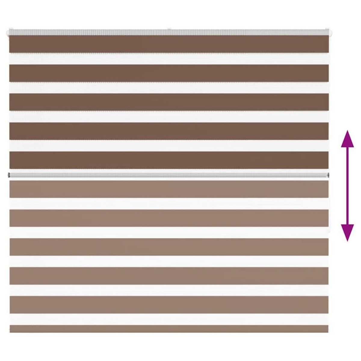 VIDAXL Store zebre marron 155x150cm largeur du tissu 150,9cm polyester