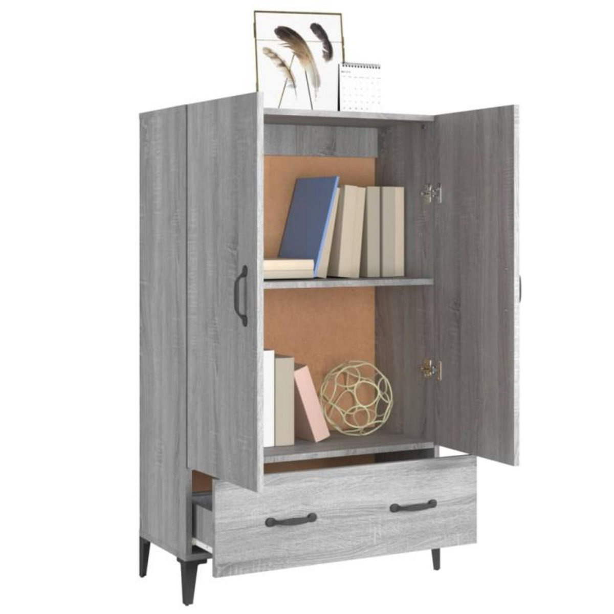 VIDAXL Buffet Sonoma gris 70x31x115 cm Bois d ingénierie