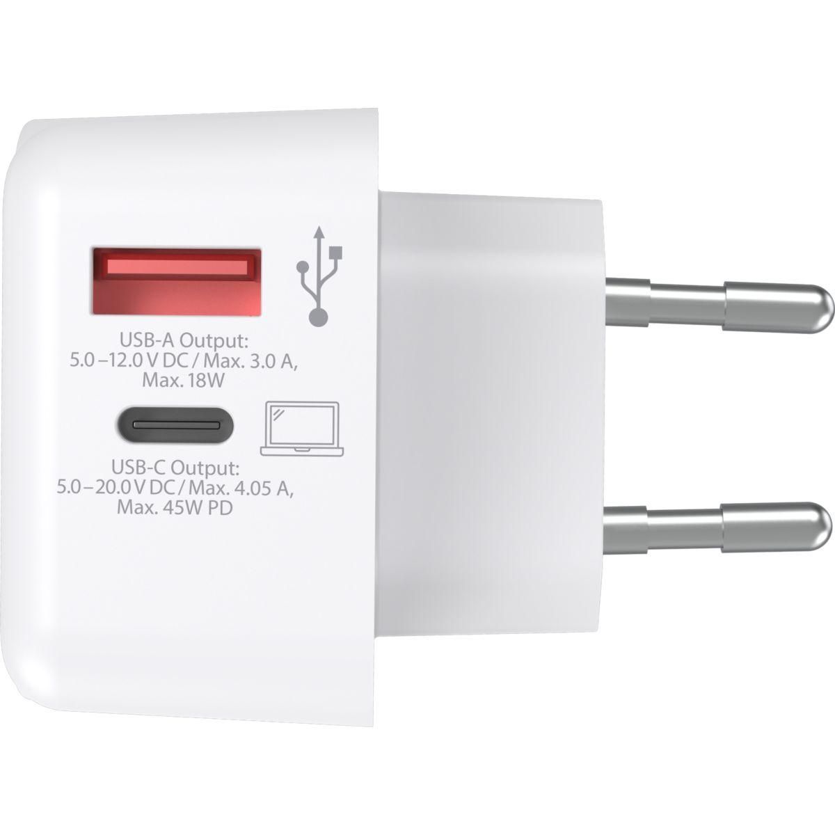 Skross Chargeur secteur USB A et C 45W