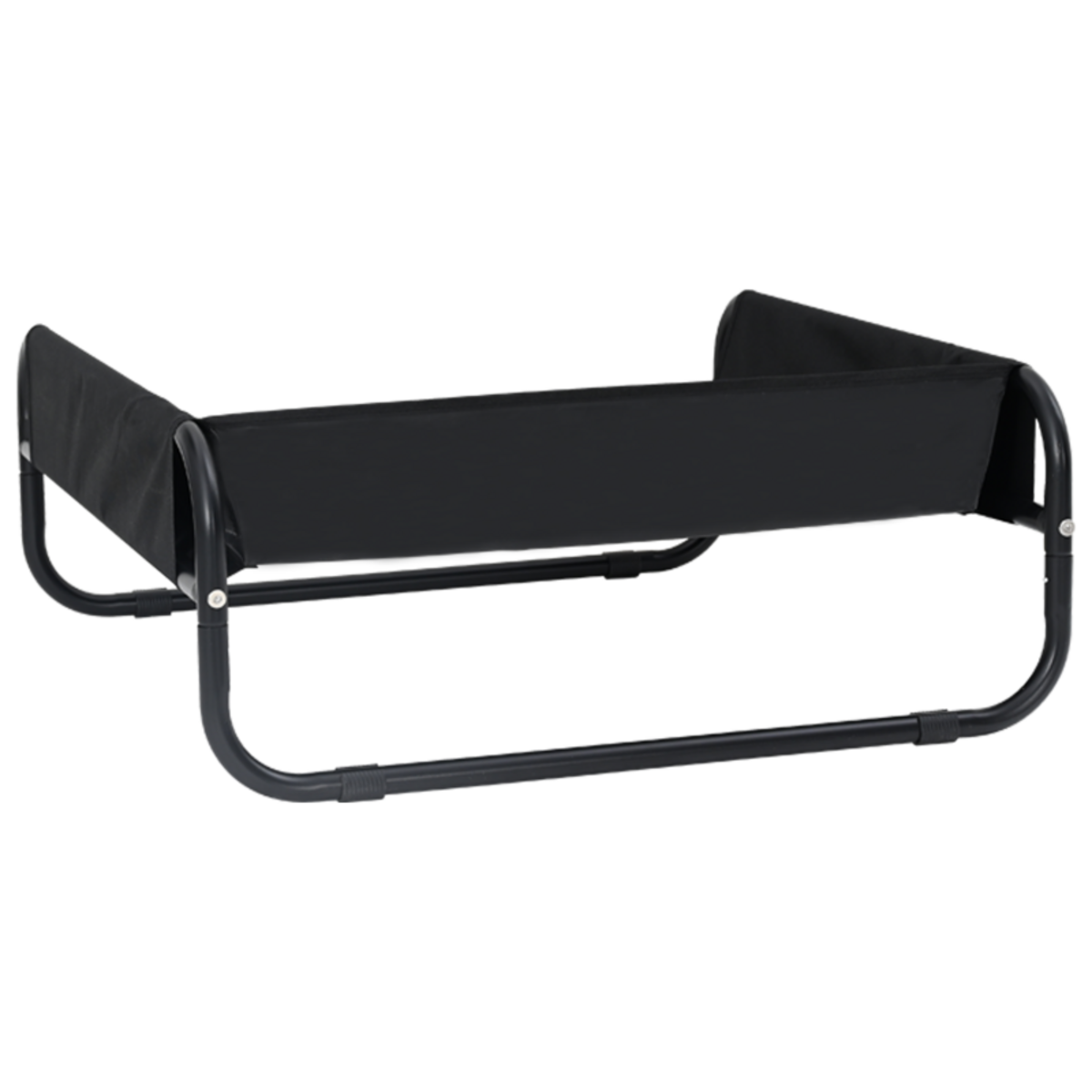 VIDAXL lit pour chien surélevé Noir Tissu Oxford et Acier