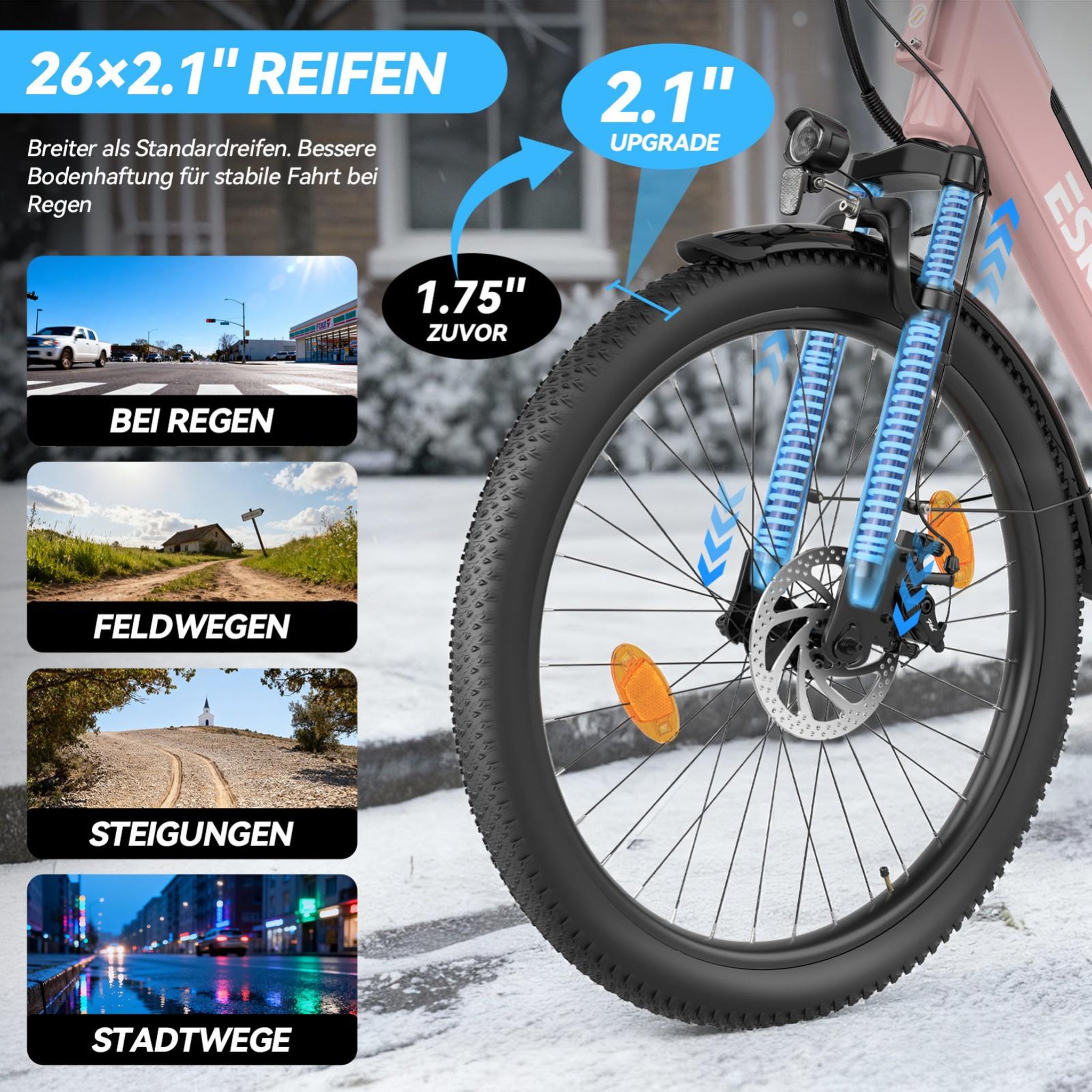 Voir la diapositive 6 : ESKUTE Vélo électrique Eskute C100 Plus