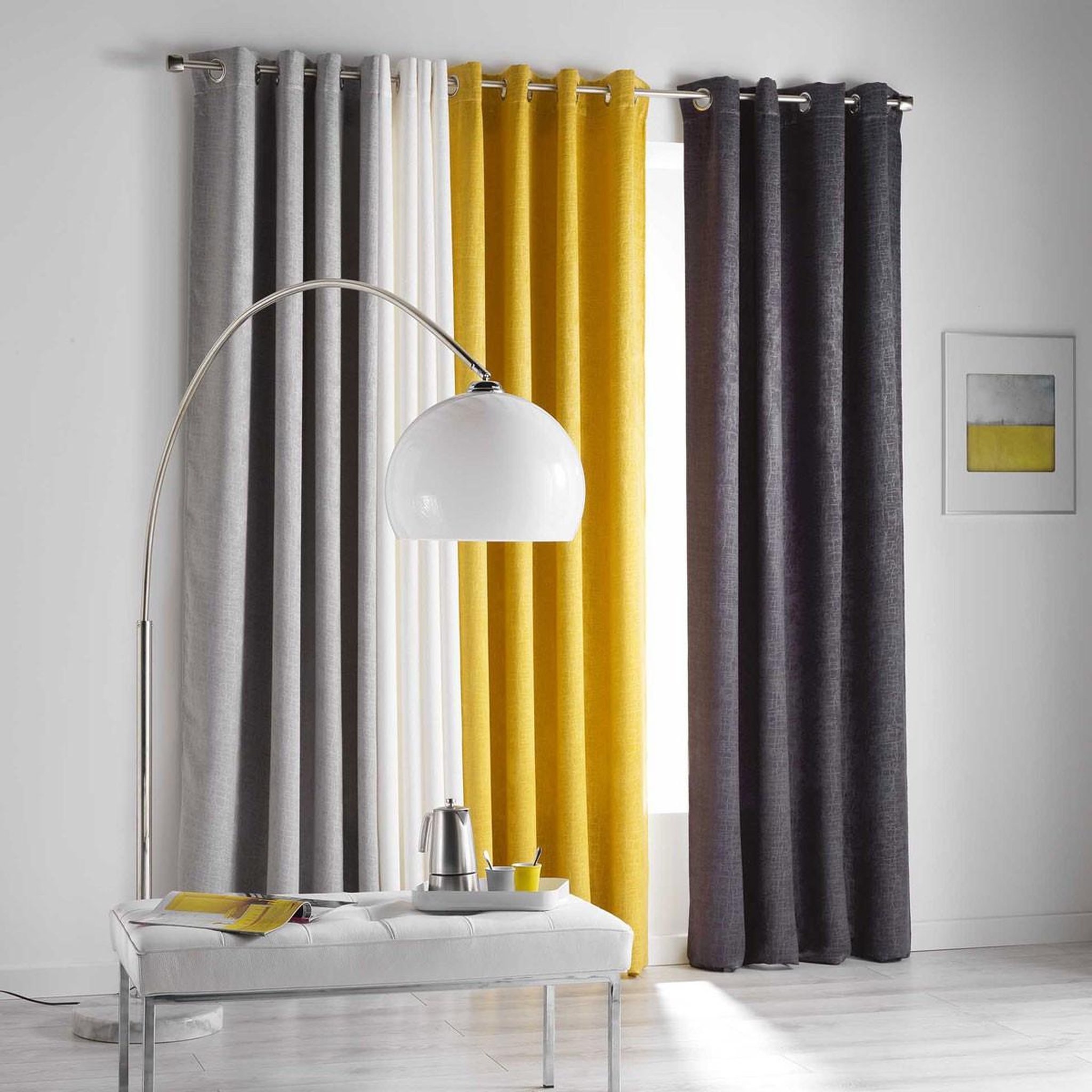 Voir la diapositive 3 : Douceur d'Intérieur Rideau occultant  opacia  140x240cm jaune