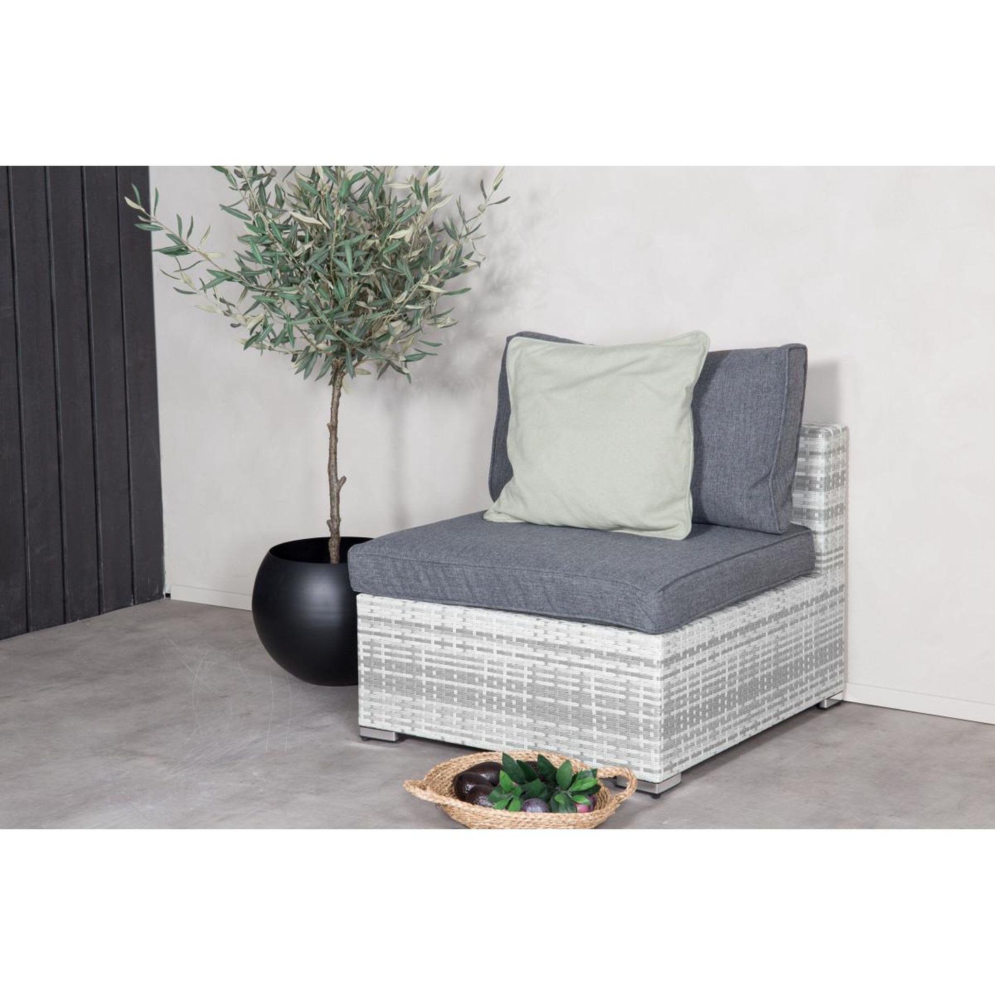 Voir la diapositive 4 : Paris Prix Module canapé de jardin  amazona  87cm blanc