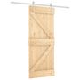 Voir la diapositive 2 : VIDAXL Porte coulissante et kit de quincaillerie 85x210 cm pin massif