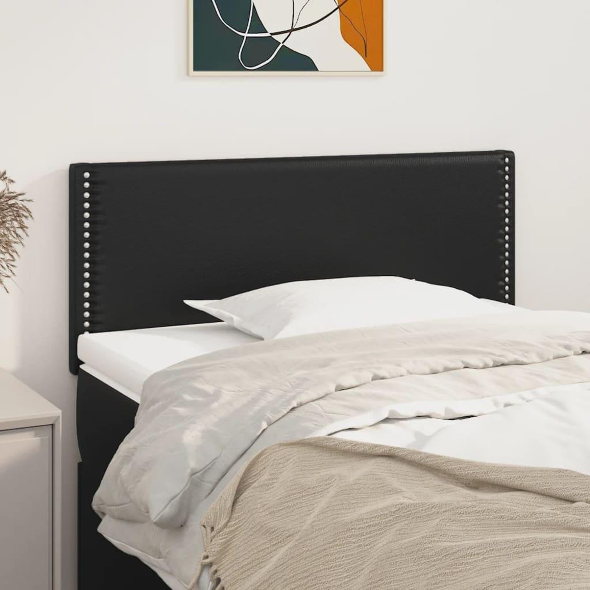 Voir la diapositive 1 : VIDAXL Tete de lit Noir 100x5x78/88 cm Similicuir