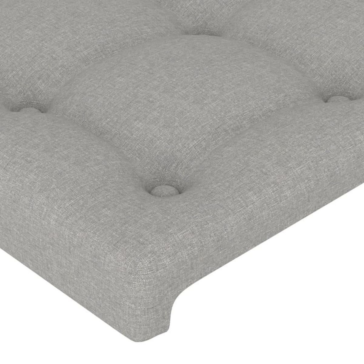 VIDAXL Tete de lit avec oreilles Gris clair 183x16x78/88 cm Tissu