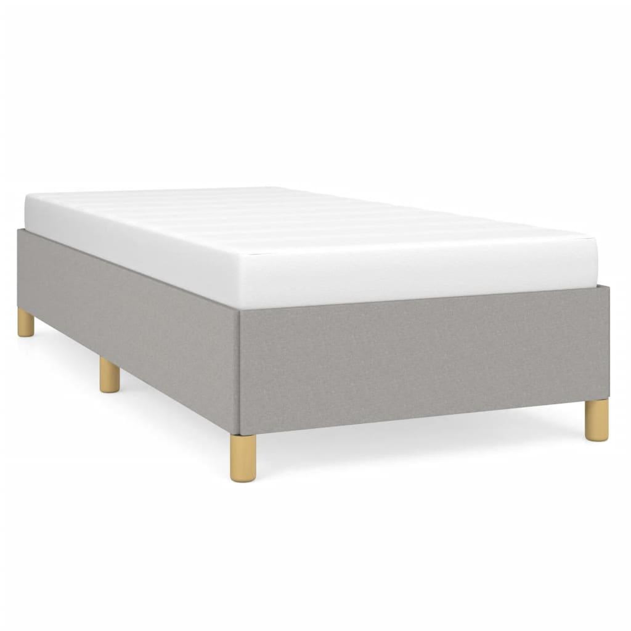 Voir la diapositive 2 : VIDAXL Cadre de lit sans matelas gris clair 80x200 cm tissu