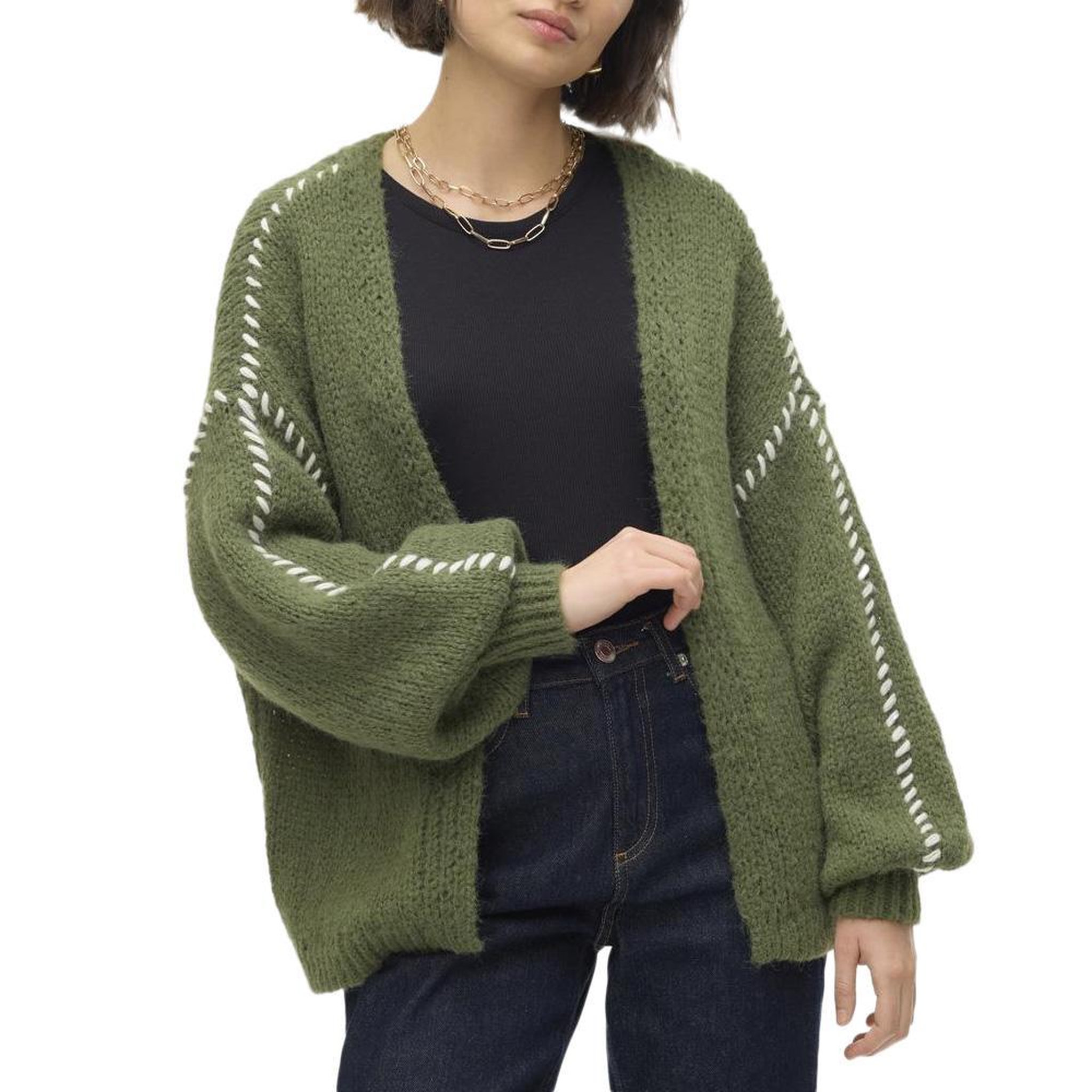 Voir la diapositive 1 : Vero Moda Gilet Vert Femme Vero Moda Feng