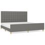 Voir la diapositive 2 : VIDAXL Cadre de lit sans matelas gris fonce 200x200 cm tissu
