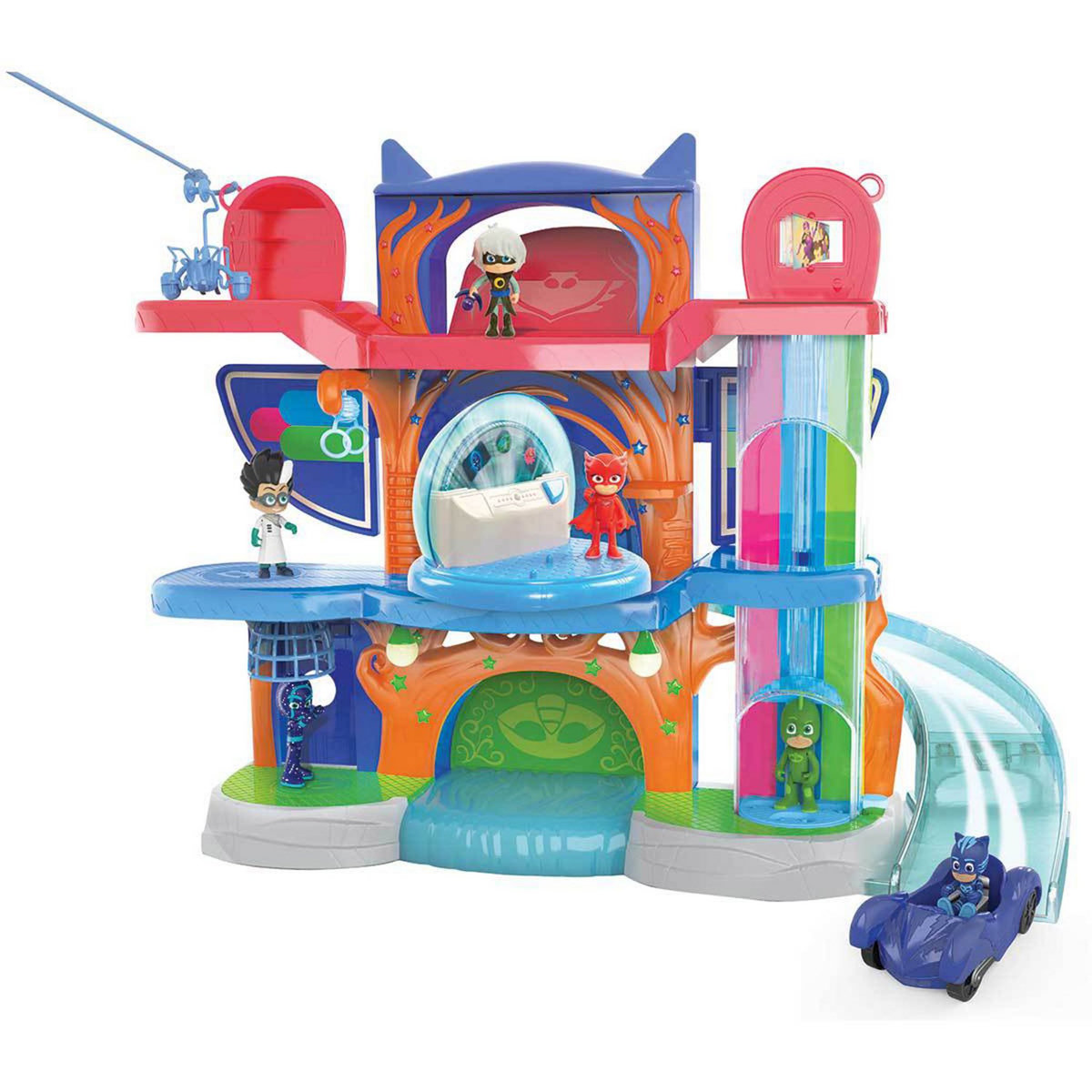 GIOCHI PREZIOSI Playset quartier général deluxe avec voiture et figurine - Pyjamasques 