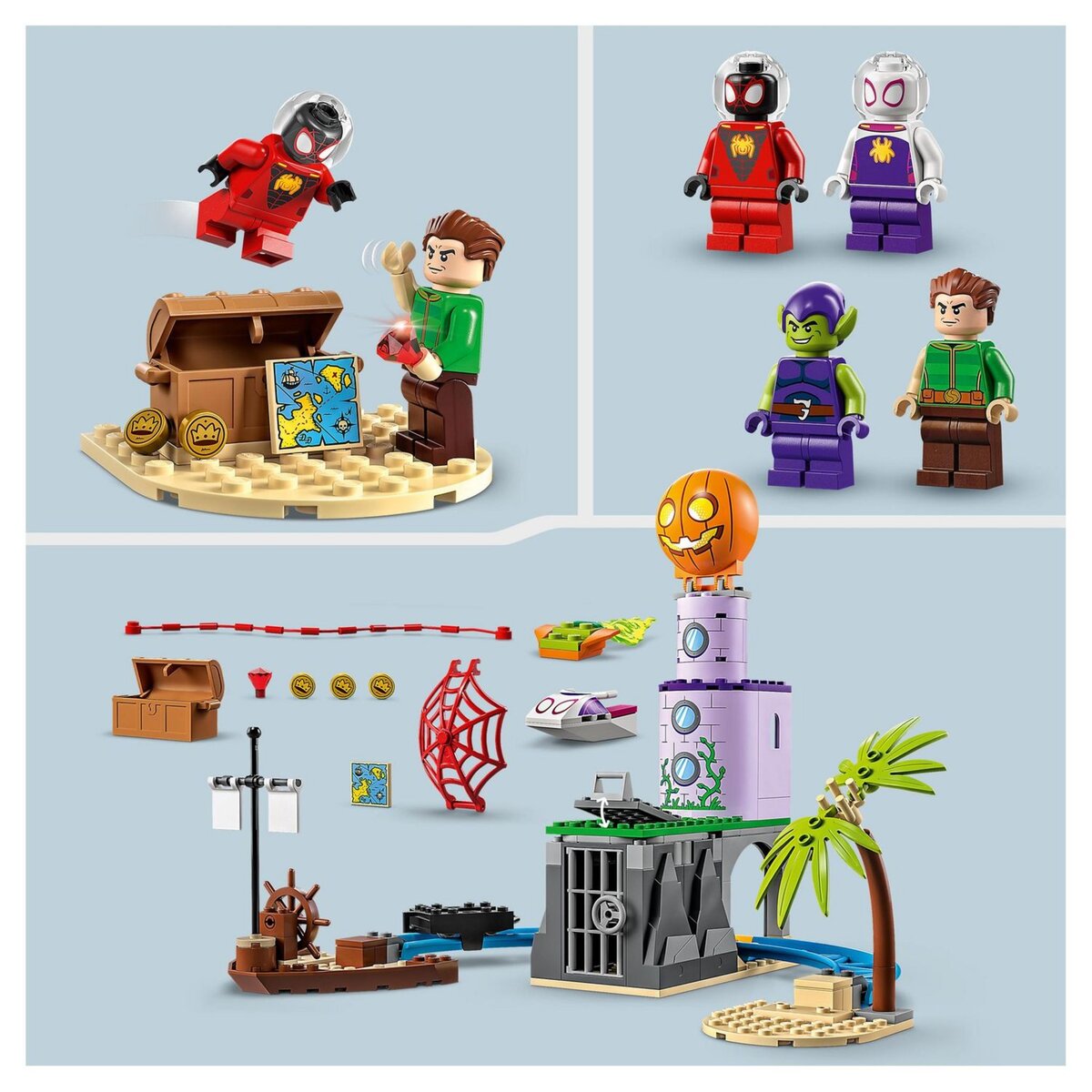 LEGO Marvel 10790 - L&rsquo;équipe Spidey au phare du Bouffon Vert