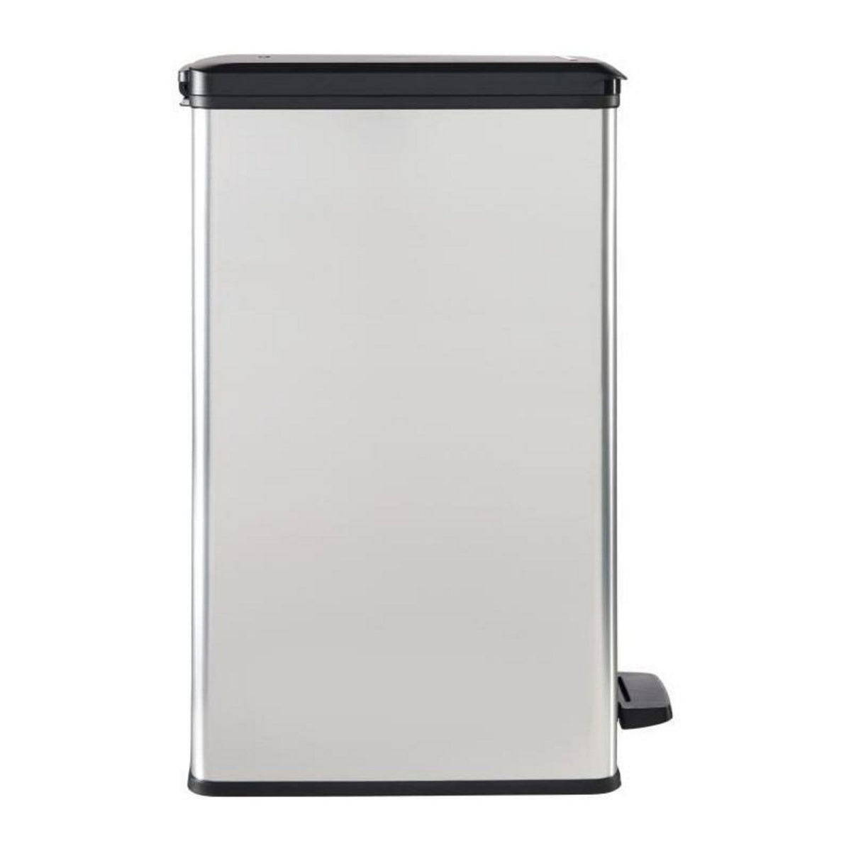 CURVER Poubelle Slim - SLIM BIN - CURVER - 40L - Gain de place - 40 x 25 x 61 cm - Gris métallisé