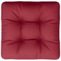 VIDAXL Coussin de palette rouge 58x58x10 cm tissu