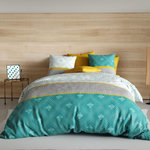 ATELIER DU COTON Housse de couette 240x220 AURAH + 2 taies coton 57 fils