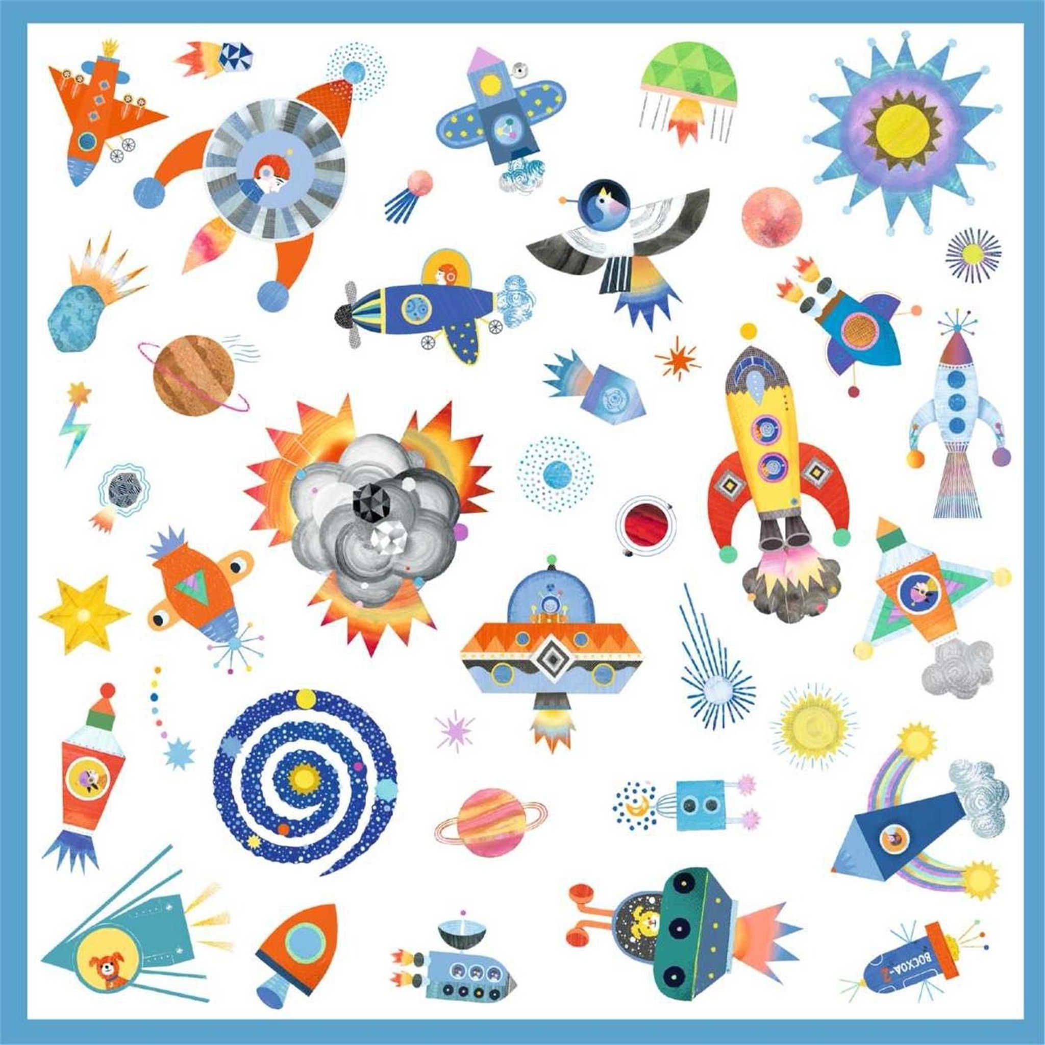 Voir la diapositive 3 : Djeco Pochette de 160 Stickers Interstellaire