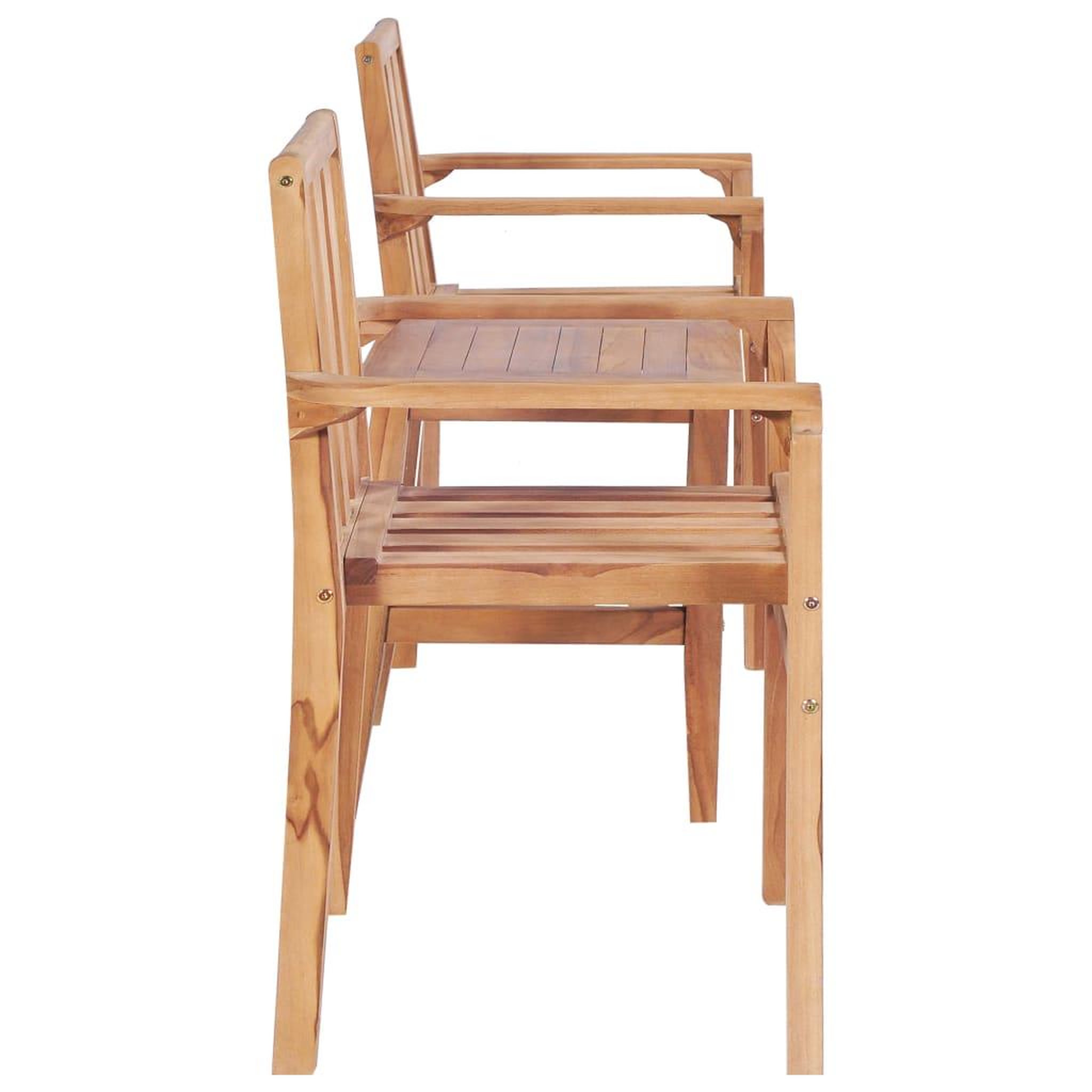 Voir la diapositive 3 : VIDAXL Ensemble de bistro de jardin 3 pcs teck solide