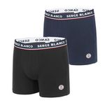 SERGE BLANCO X2 Boxers /Noir Homme Serge Blanco GNO. Coloris disponibles : Noir