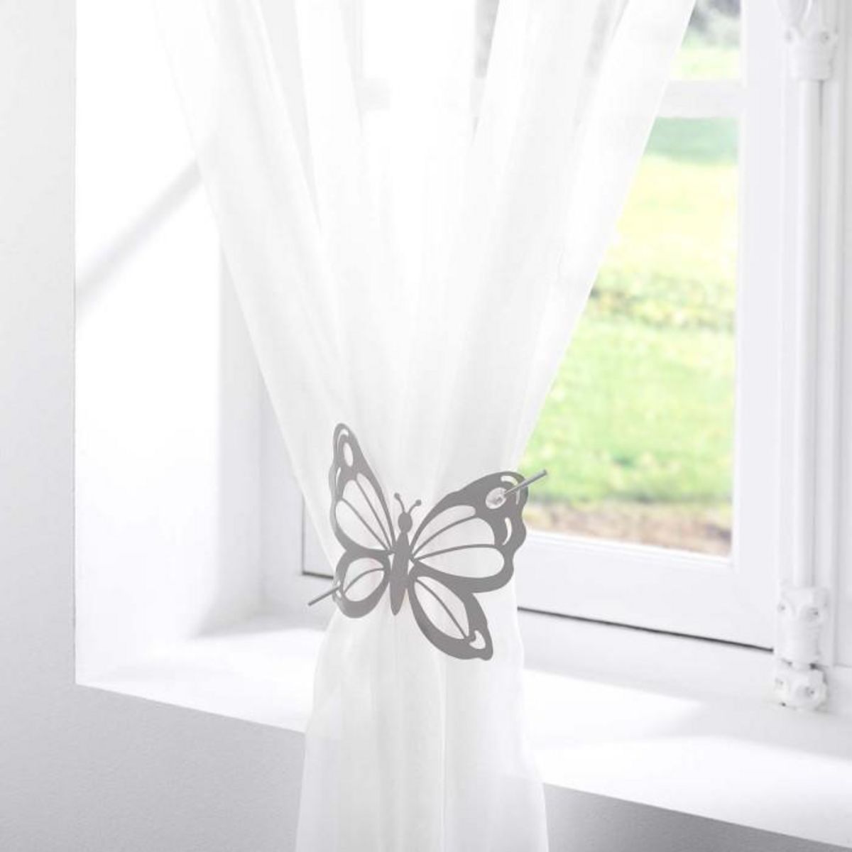 Paris Prix Embrasse de Rideau Broche  Farfalina  16cm Gris