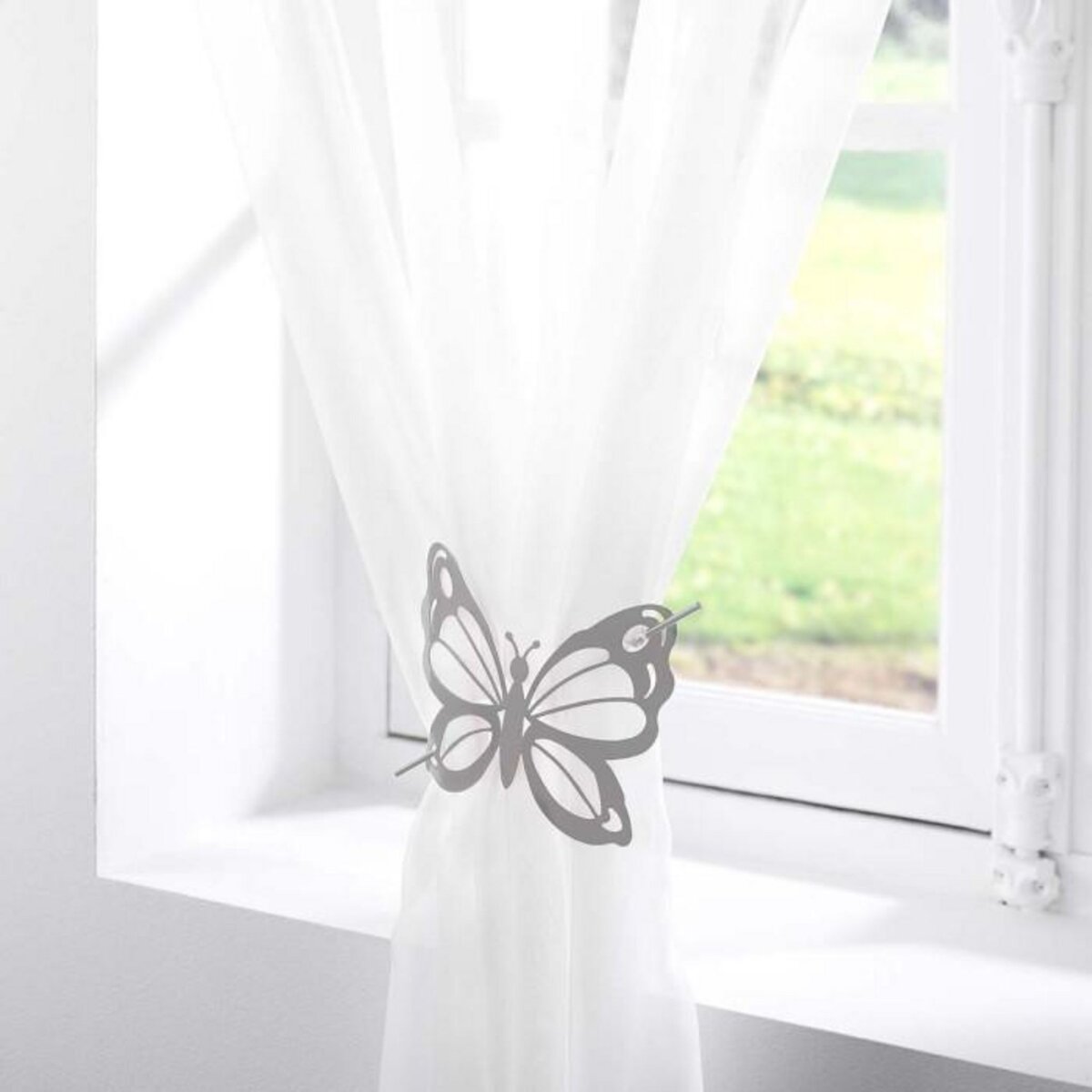 Paris Prix Embrasse de Rideau Broche  Farfalina  16cm Gris