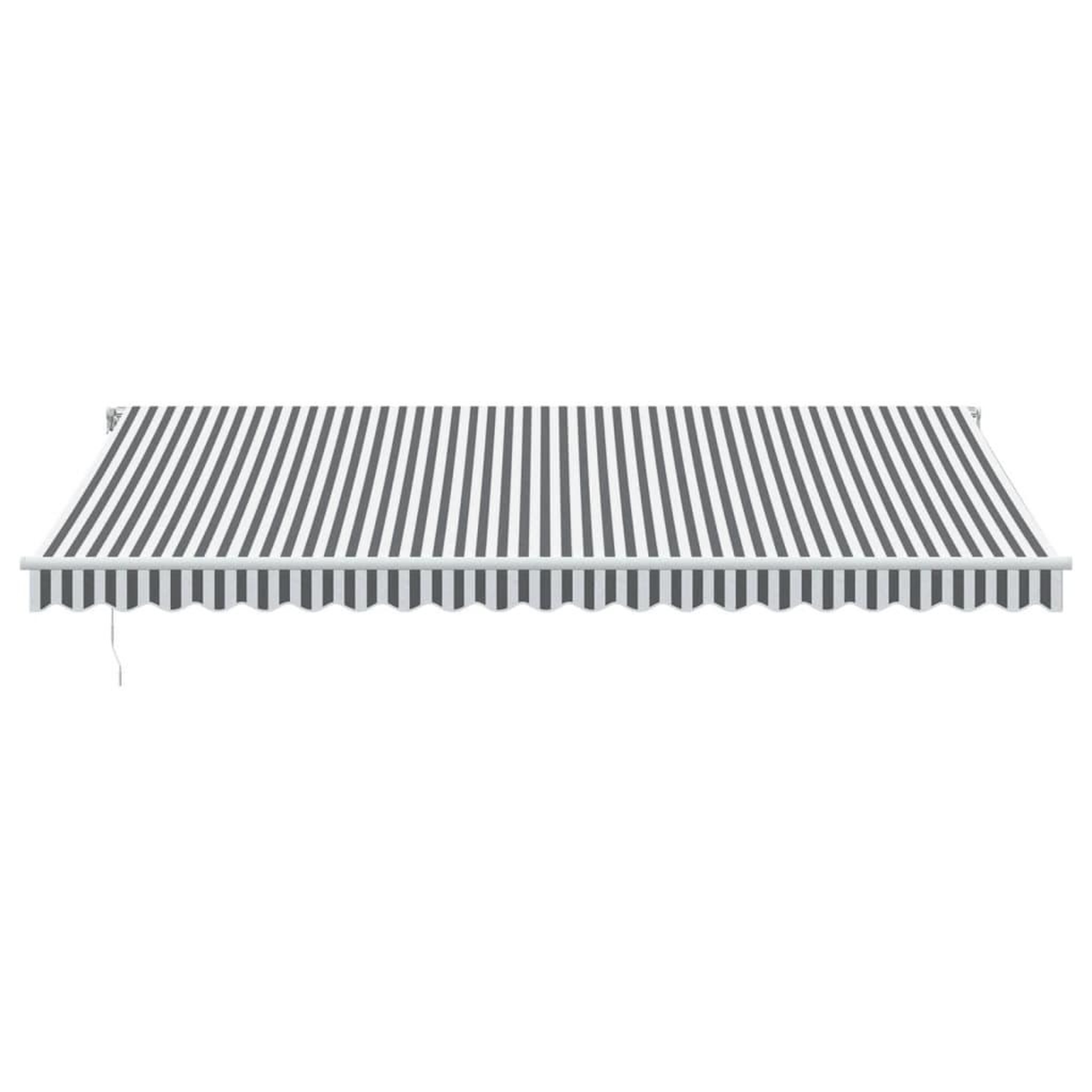 Voir la diapositive 4 : VIDAXL Auvent manuel retractable avec LED anthracite blanc 500x350 cm
