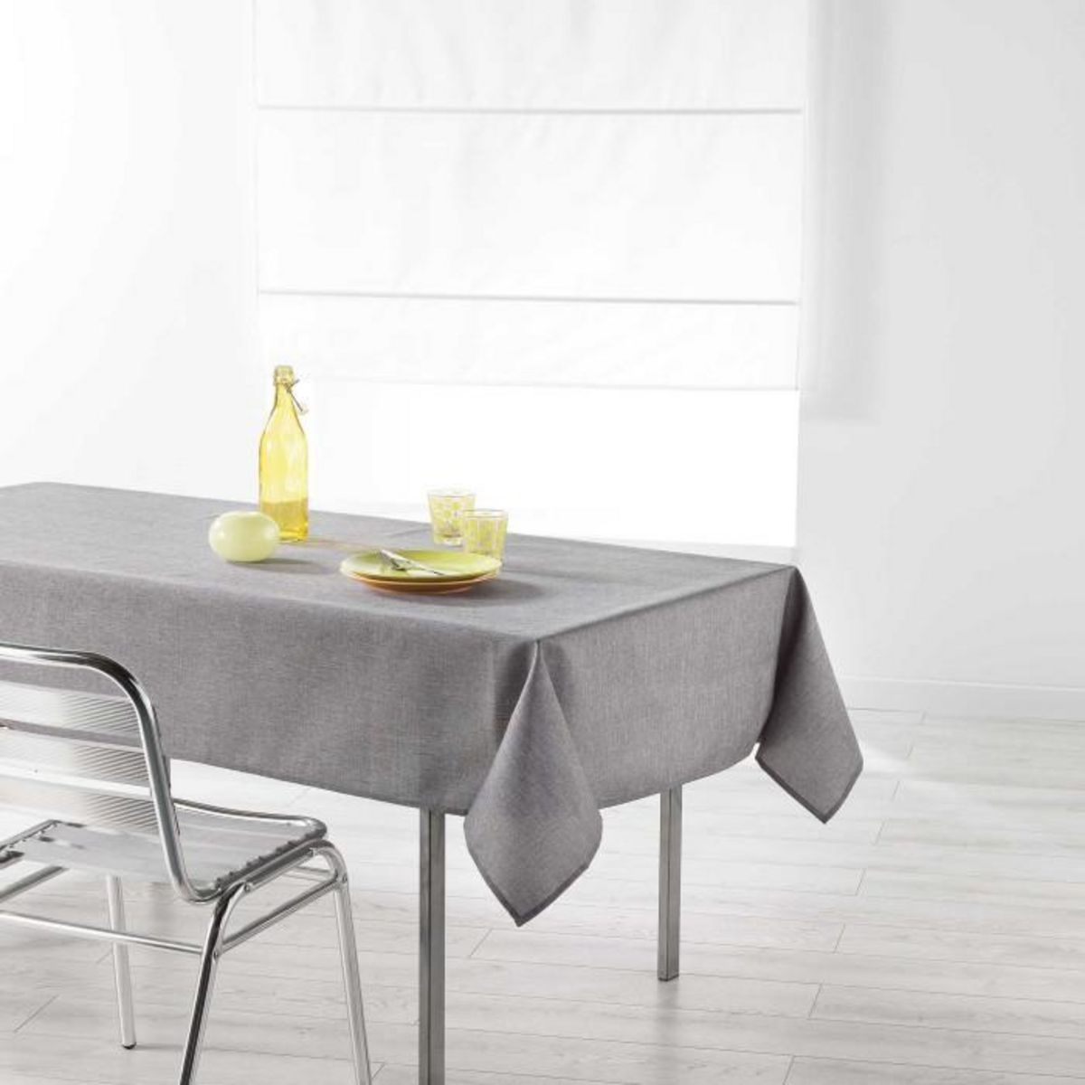Paris Prix Nappe Enduit  Newton  140x250cm Gris