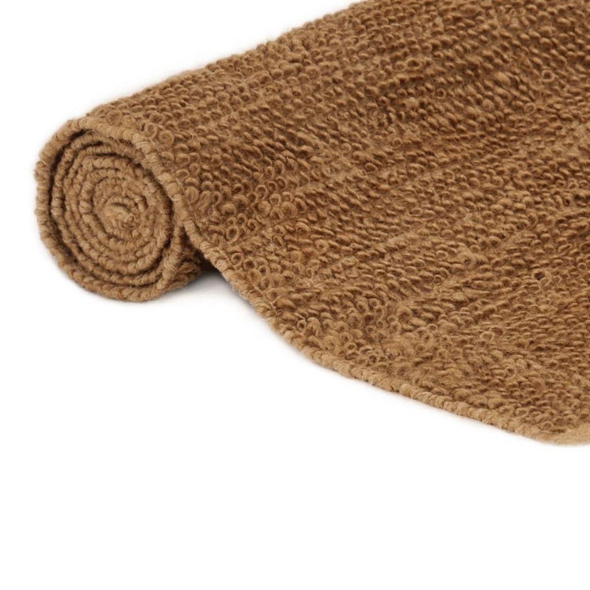 VIDAXL Tapis a poils boucles fait a la main 200x300 cm Jute et coton