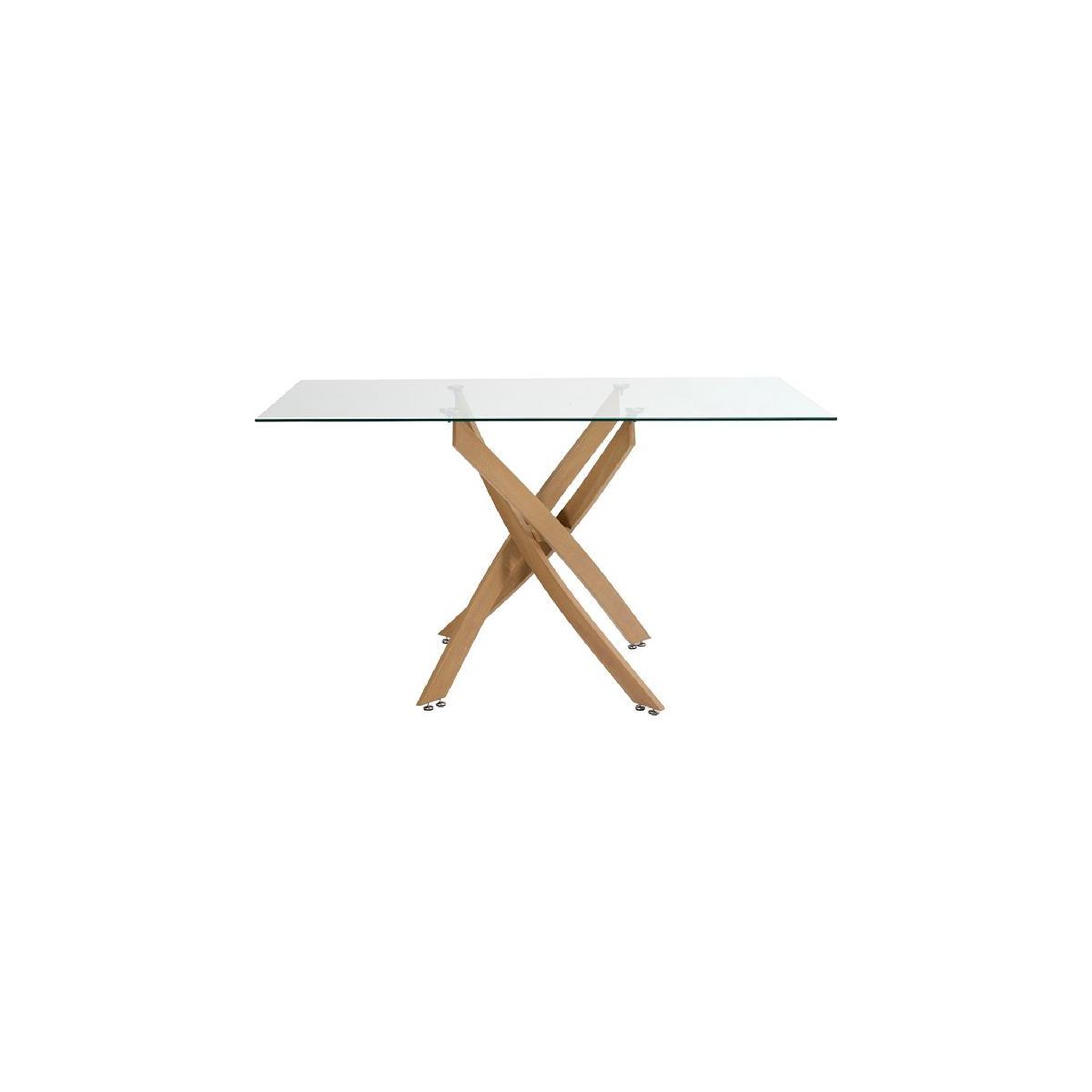 Voir la diapositive 2 : The Home Deco Factory Table à manger en verre  heritage  140cm transparent