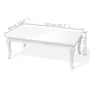 VIDAXL Table basse 115x65x42 cm Blanc brillant