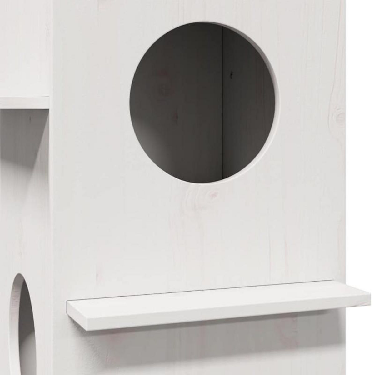 VIDAXL Maison pour chat blanc 43x43x60 cm bois de pin massif