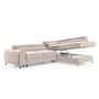 Voir la diapositive 5 : BEST MOBILIER Talisay - canapé d'angle droit - 5 places - convertible avec coffre - en velours