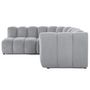 Voir la diapositive 6 : LISA DESIGN Debbie - canapé modulable d'angle gauche 4 places avec accoudoir en tissu texturé