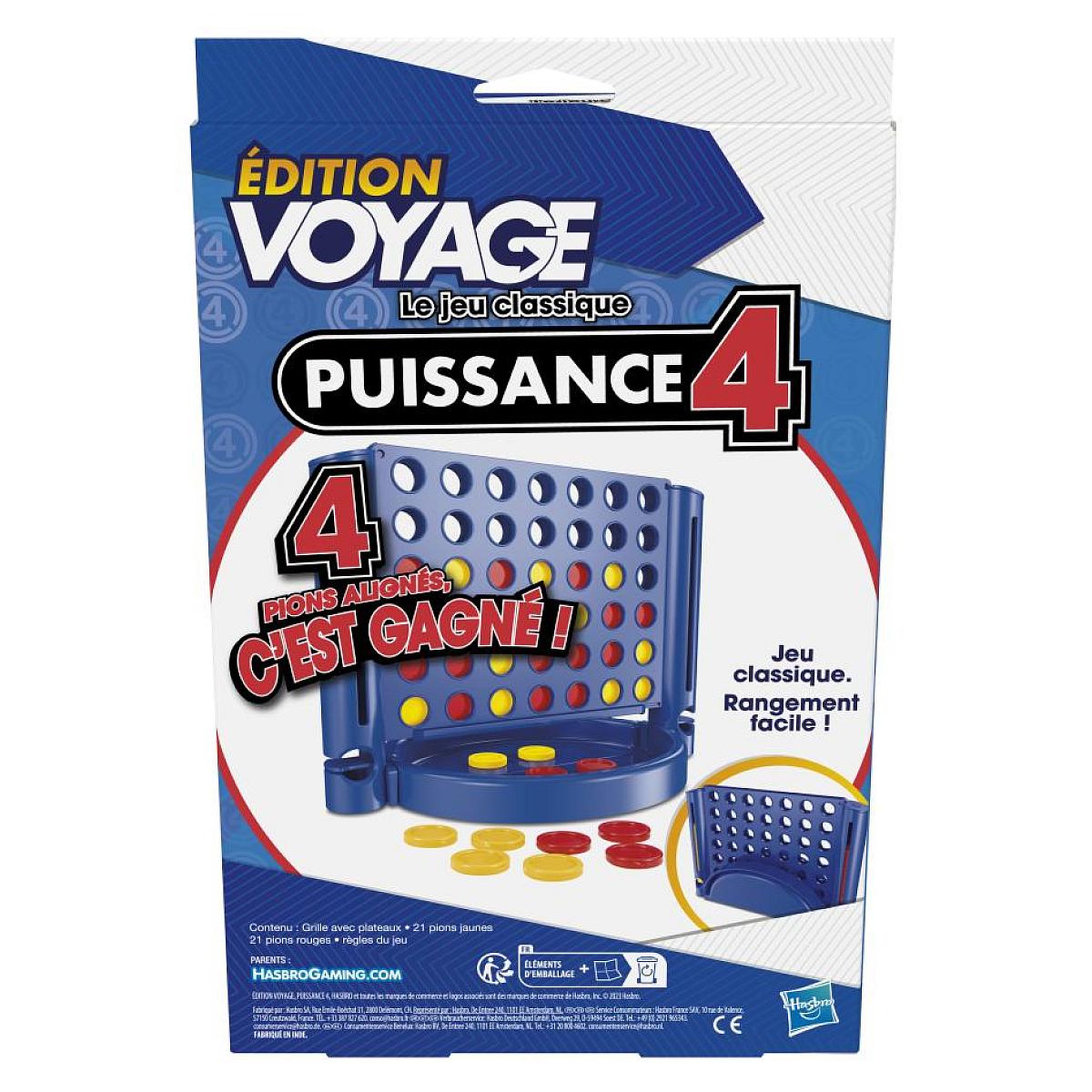 Voir la diapositive 2 : HASBRO Puissance 4 Edition Voyage